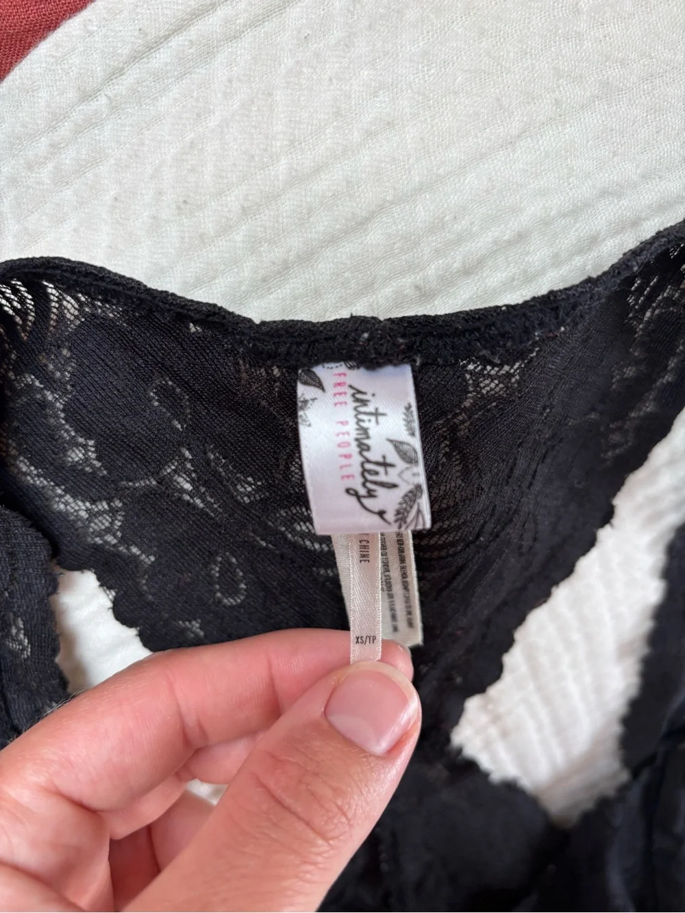 Intimately by Free People Black Lace Racerback Bralette